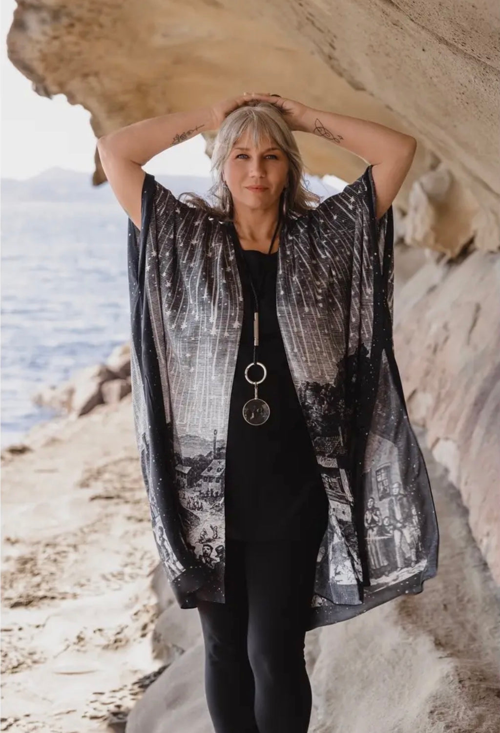 Market of stars stargazer goddess duster celestial print
