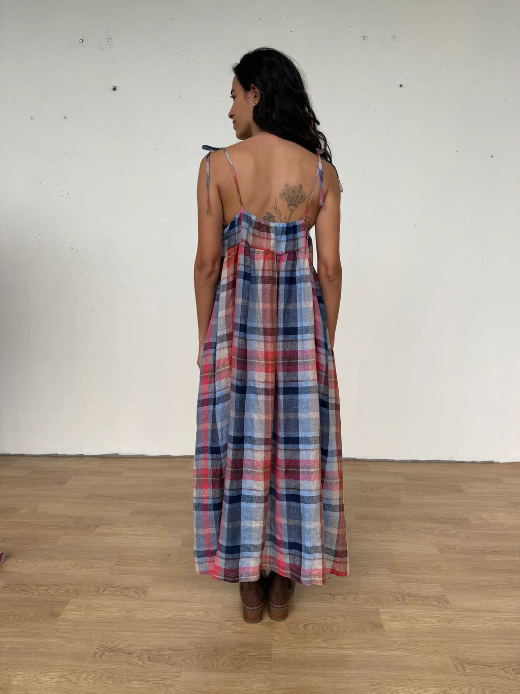 Montaigne Issey linen  multicolor dress o/s