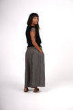 Montaigne French Linen Culottes in Black Gingham