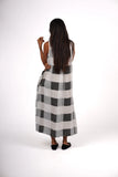 Montaigne Remy Linen Dress in Black Check