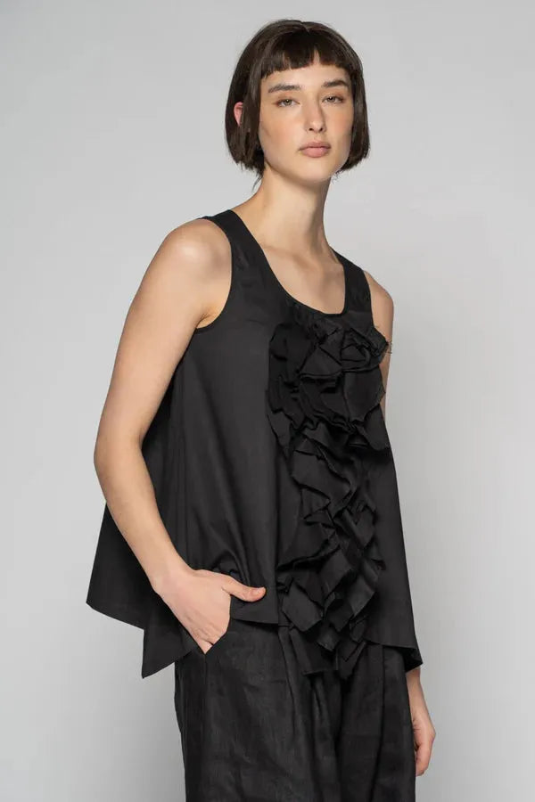 DogStar Kiki Frill Top Black - Stay Wild Collective  Top