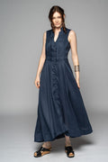 Dogstar Asuka  tuck dress lapis - Stay Wild Collective