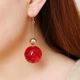 Douglaspoon Crystal Ball Drop Earrings Deep Purple - Stay Wild Collective  Accessories