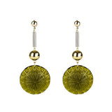 Douglaspoon Large Disc Bar Earrings Olive - Stay Wild Collective  Accessories