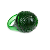 Douglaspoon Etched Dome Ring Aqua - Stay Wild Collective  Accessories