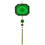 Douglaspoon Hand Carved Octagon Clutch Emerald Gr - Stay Wild Collective  Accessories
