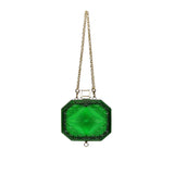 Douglaspoon Hand Carved Octagon Clutch Emerald Gr - Stay Wild Collective  Accessories