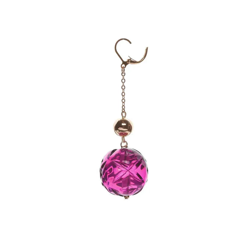 Douglaspoon Crystal Ball Drop Earrings Deep Purple - Stay Wild Collective  Accessories