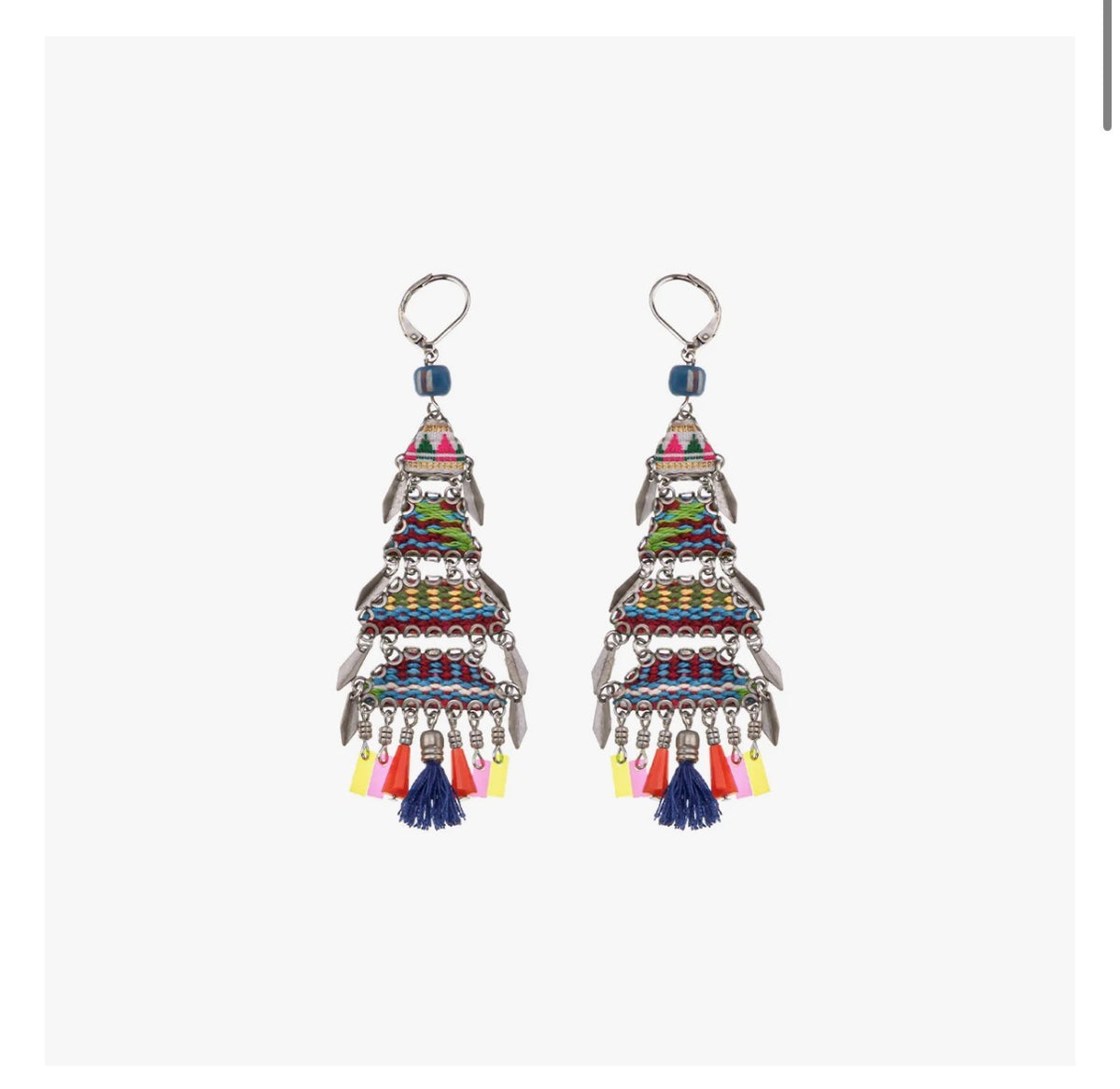 Ayala bar African Dance Set, Gypsy Long Drop Earrings, Chromatic S2435