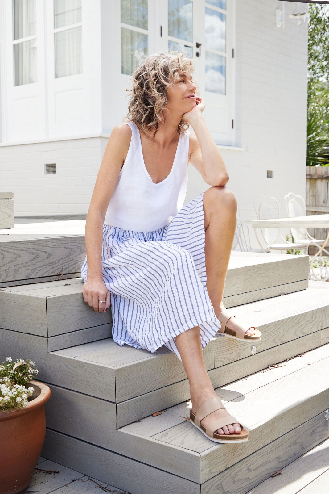 Montaigne Jolie linen tank