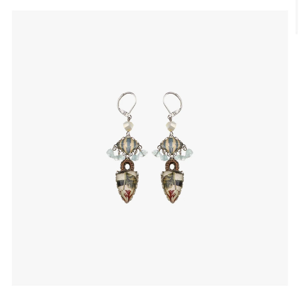 Ayala bar Neptune's Garden Set, Glass Hanging Earrings, Agar R2409