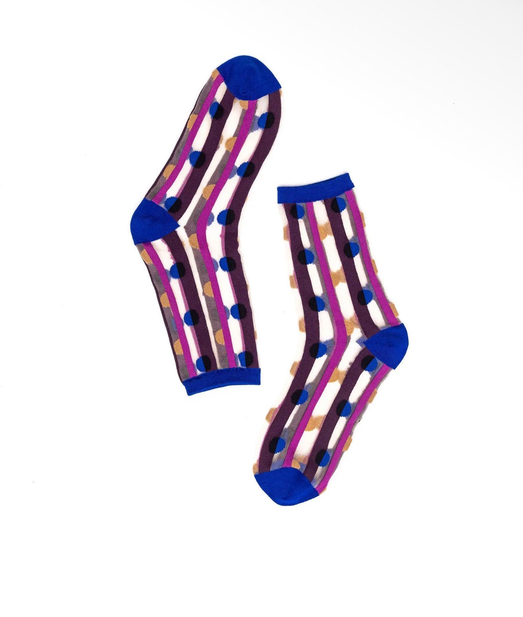 Stained glass clear crew socks