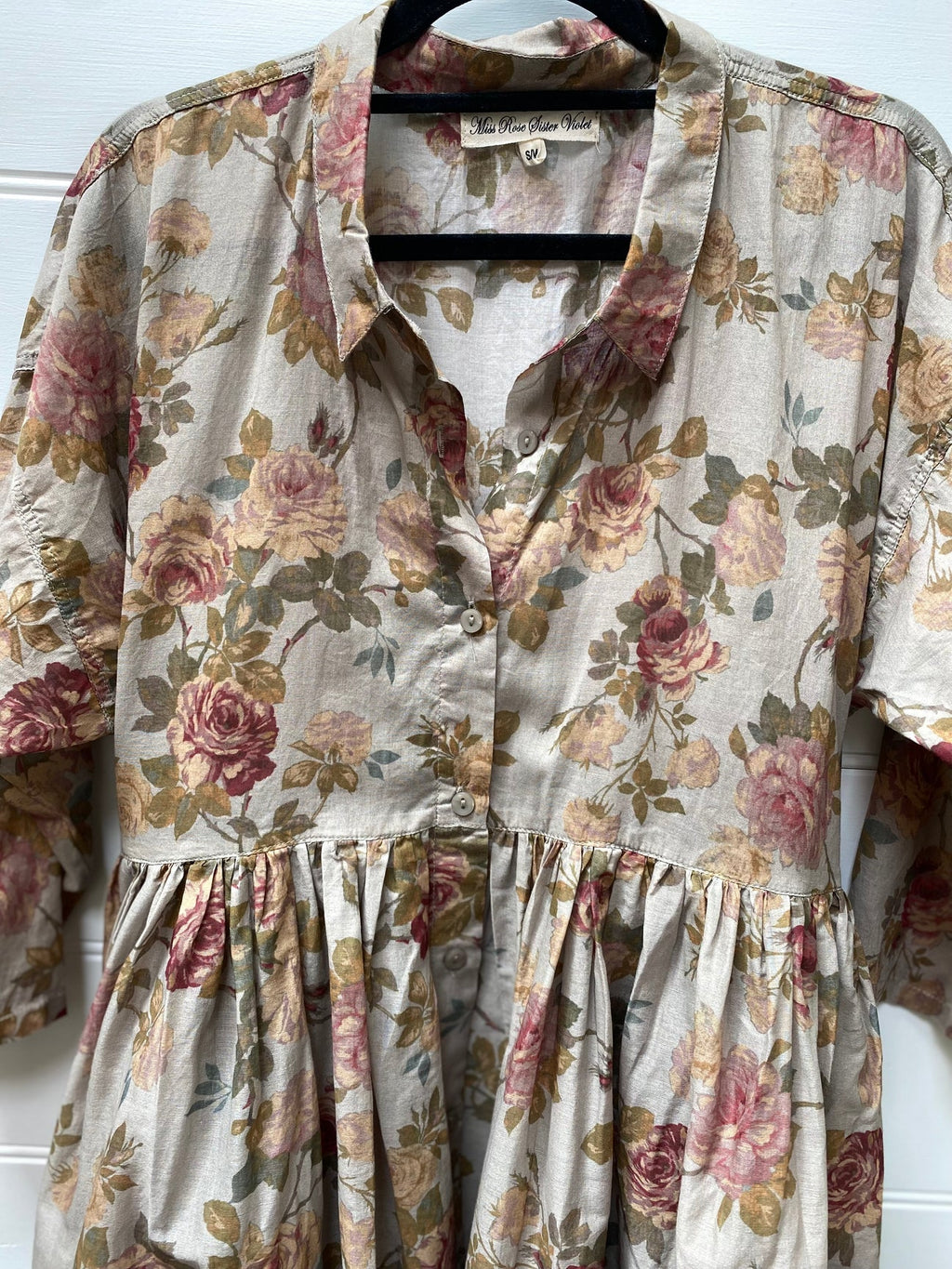 Miss rose sister violet meadowlark cotton dress blue rose