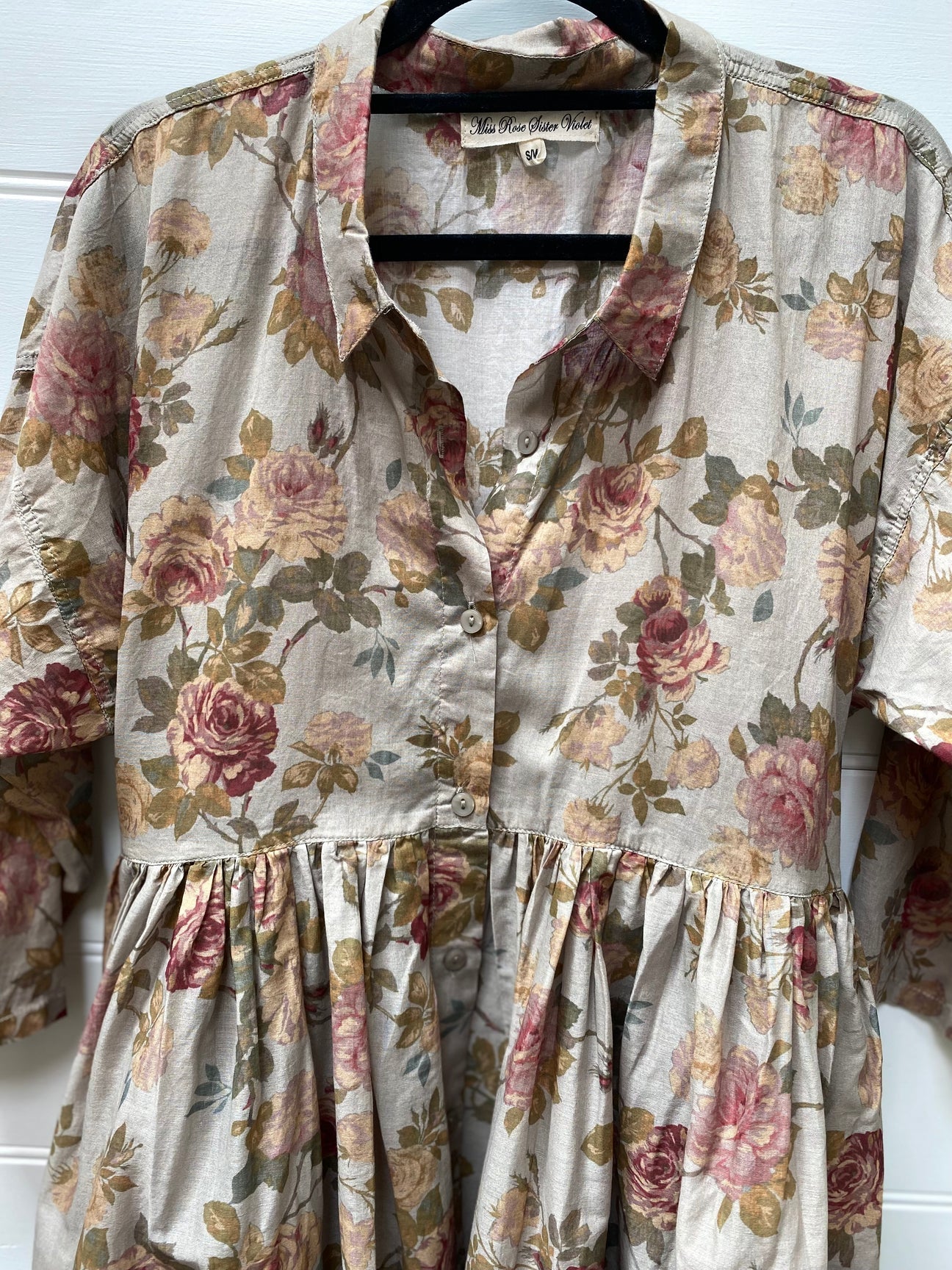 Miss rose sister violet meadowlark cotton dress blue rose