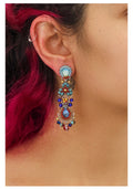 Ayala bar Heatwave Set, Long Beaded Earrings, Sea Glow C2365