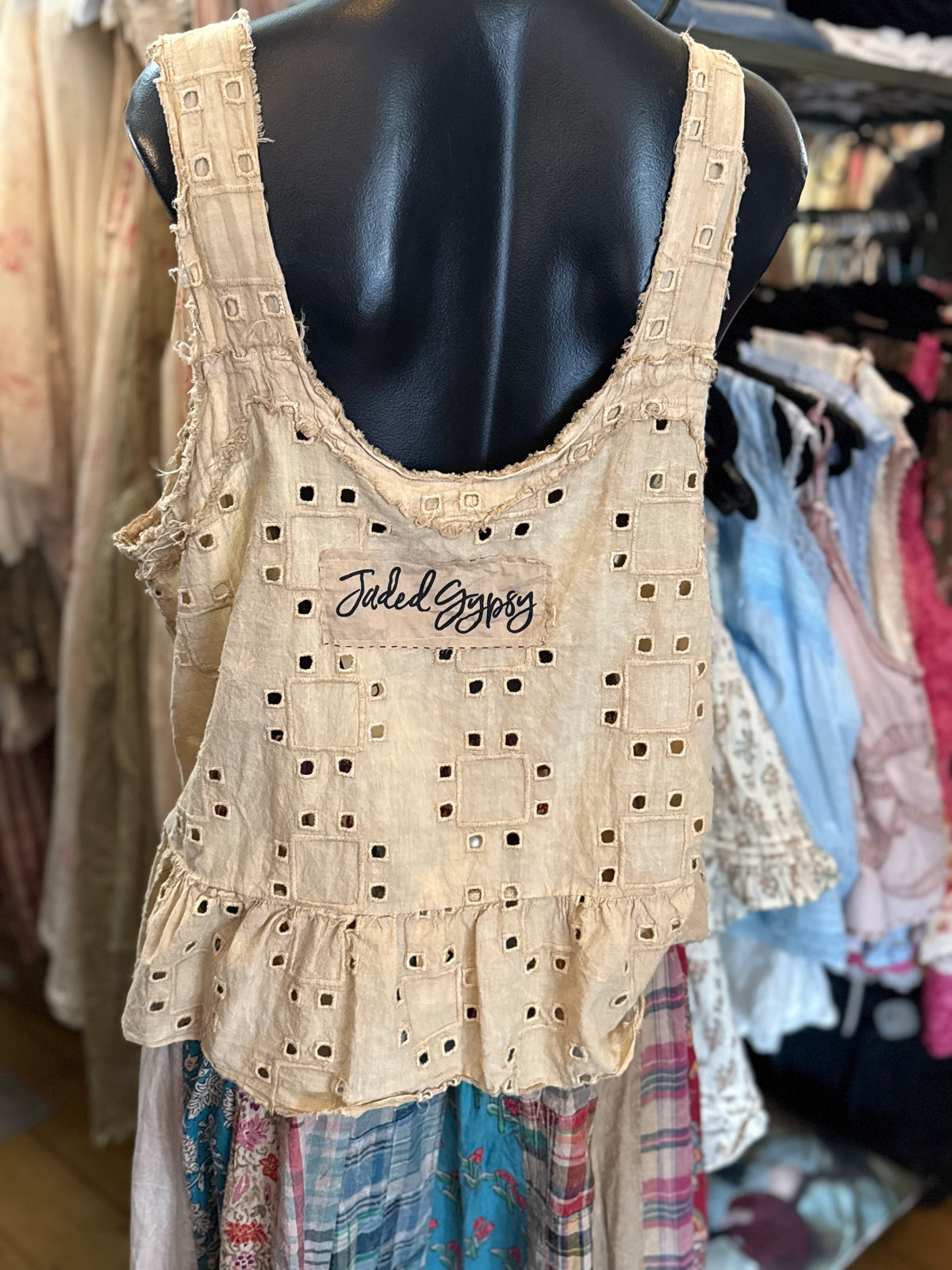 Jaded gypsy luminous tank teastain