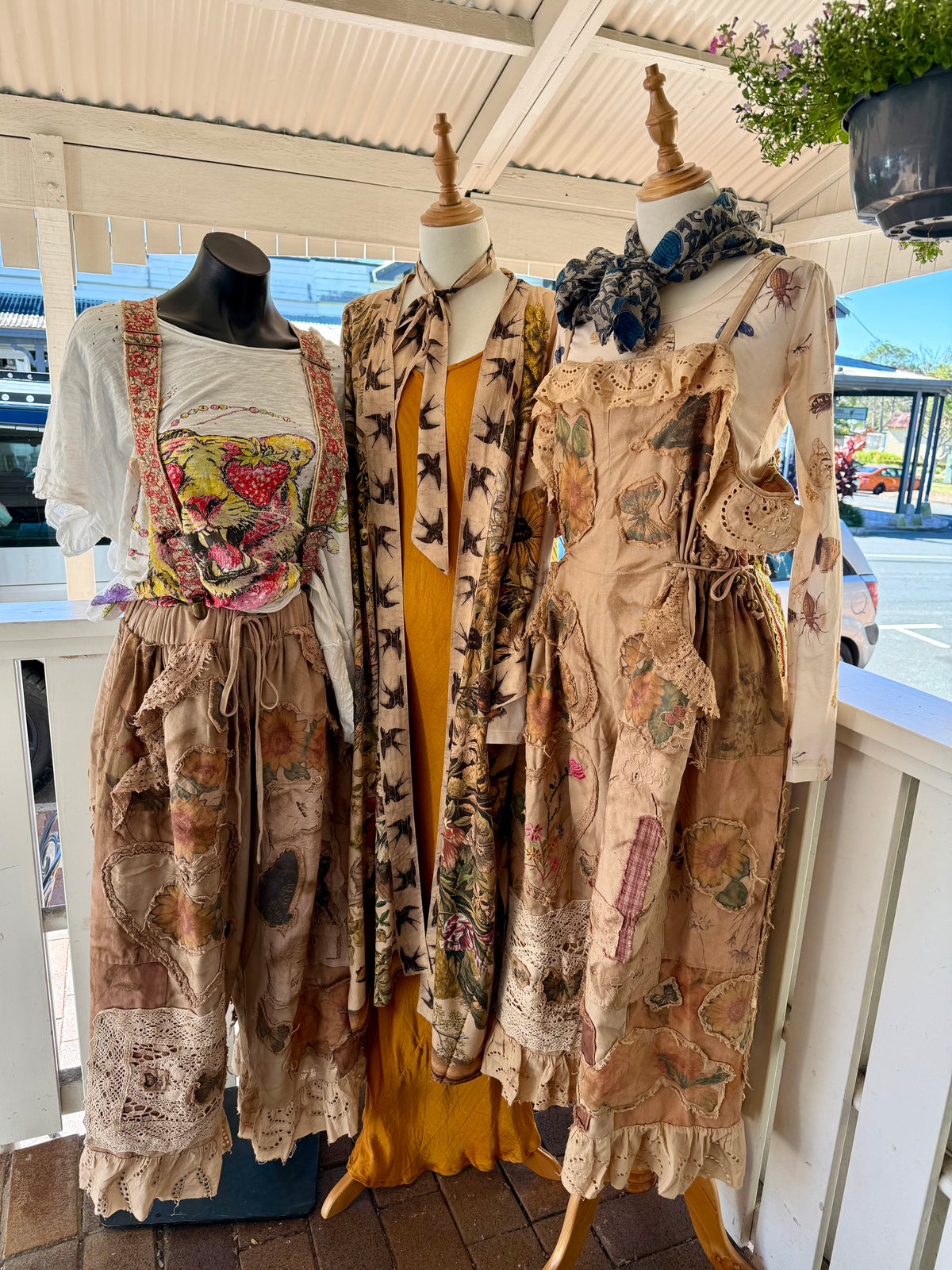 House of jaded gypsy floral meadows overalls