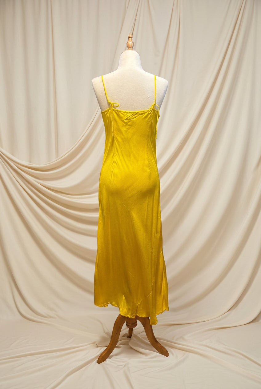 Otomo Marilyn Silk/linen slip long lemon