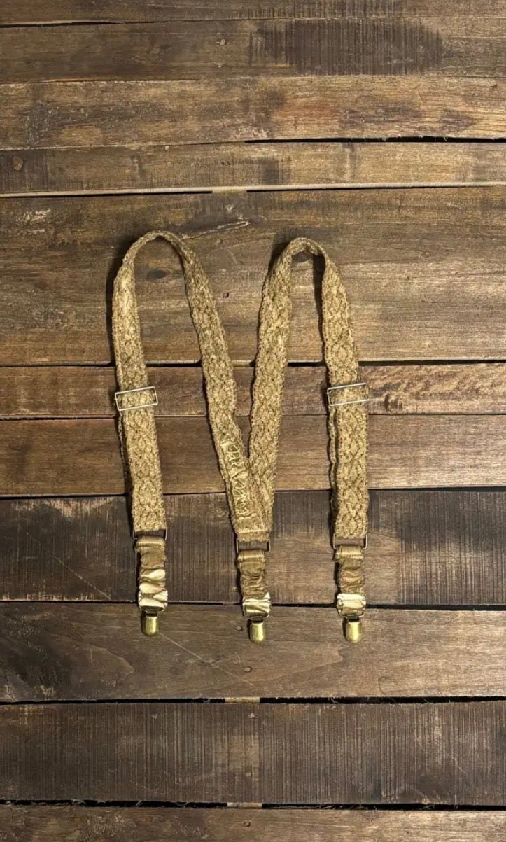 Jaded gypsy hand dyed lace suspenders