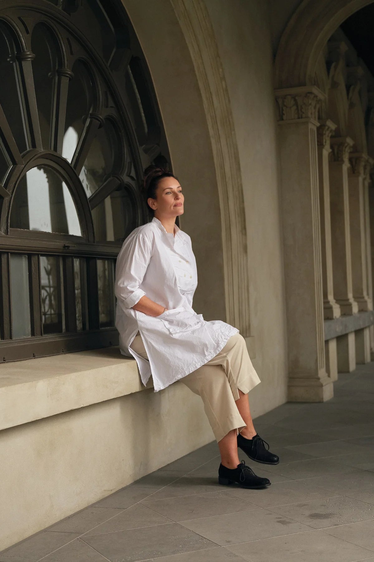 Meg by design 
Ratatouille Shirt - Cotton Poplin - white