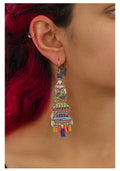 Ayala bar African Dance Set, Gypsy Long Drop Earrings, Chromatic S2435