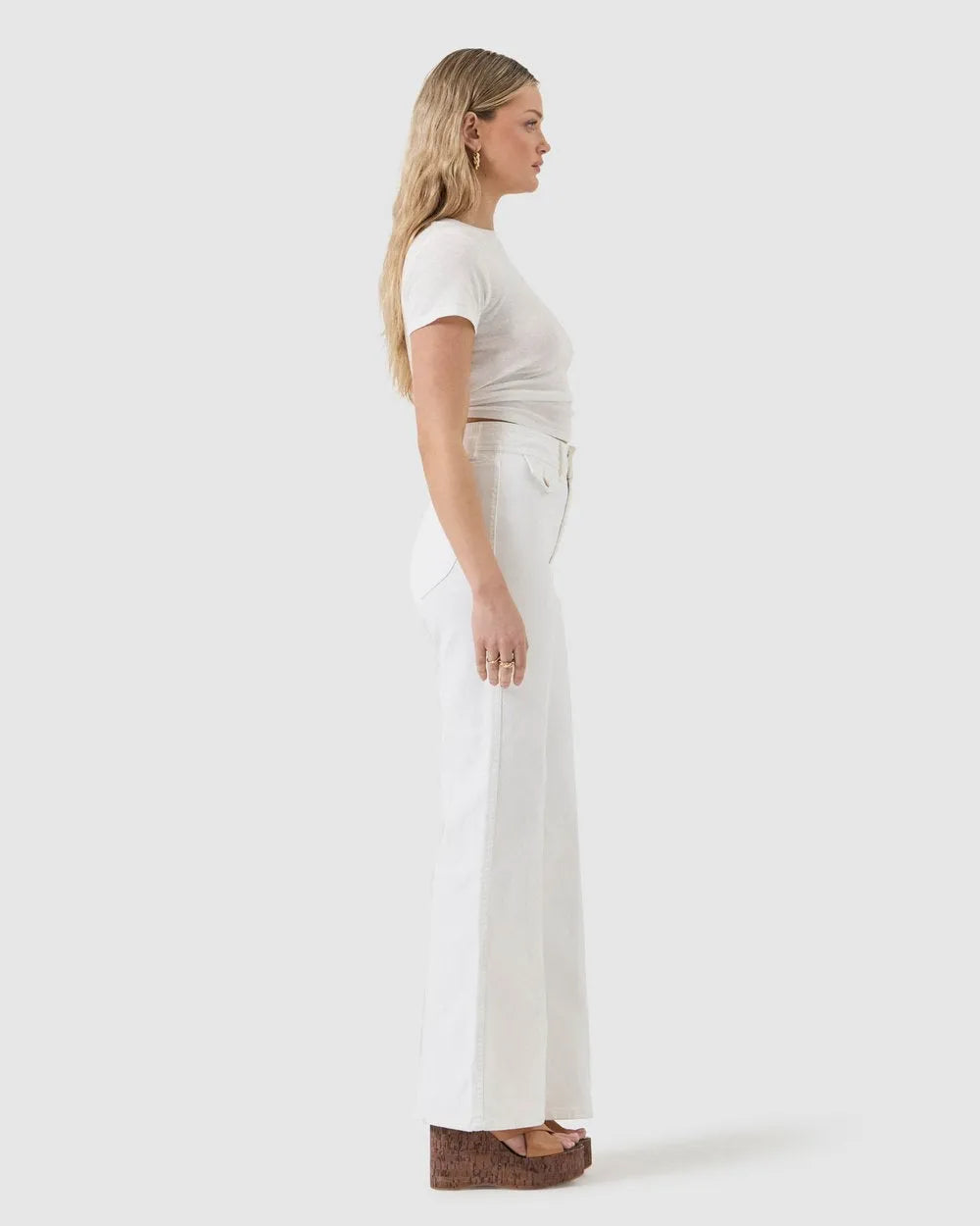 East coast flare white gold rollas jeans - Stay Wild Collective  