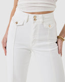 East coast flare white gold rollas jeans - Stay Wild Collective  