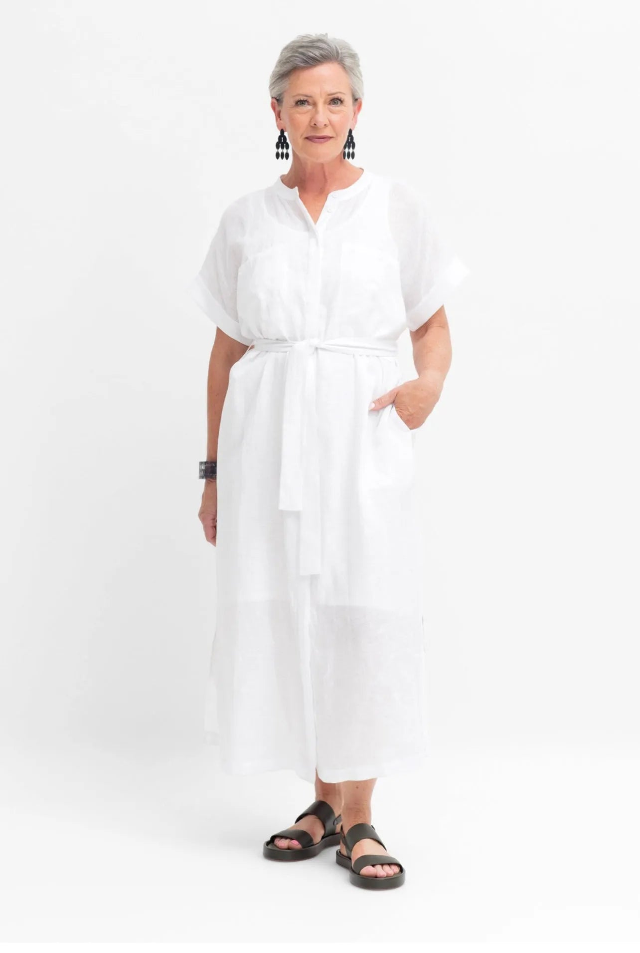 Elk Mies shirt dress  white SALE - Stay Wild Collective  dress