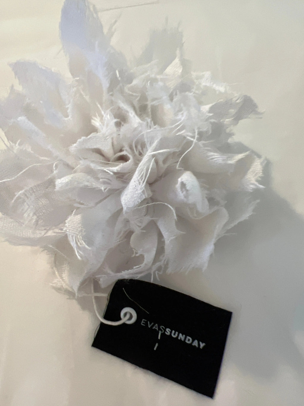 Eva Sunday Fabric Flower Brooch white - Stay Wild Collective  
