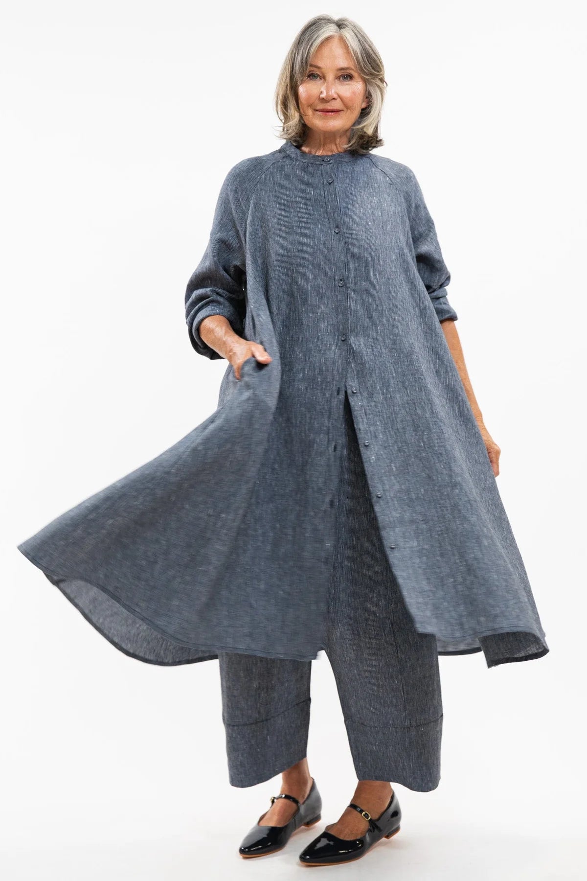  Eva Sunday Roma jacket blue pinstripe sale - Stay Wild Collective  