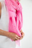 Evas Sunday Linen Gauze Scarf - Rose Blossom - Stay Wild Collective  Scarf