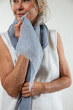 Evas Sunday Linen Gauze Scarf - Heather - Stay Wild Collective  Scarf