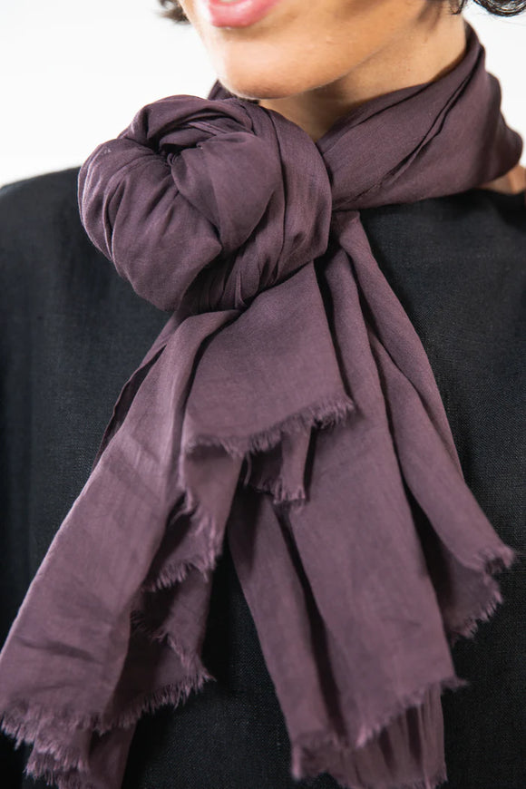 Evas Sunday Cotton Scarf - Aubergine - Stay Wild Collective  Scarf
