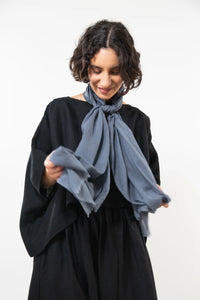 Evas Sunday Cotton Scarf - Stormy - Stay Wild Collective  Scarf