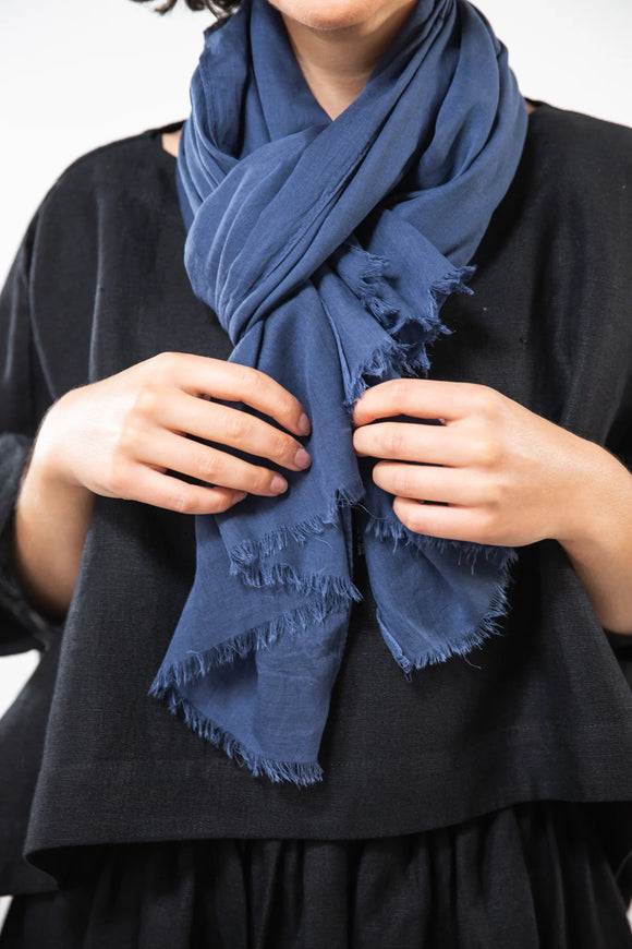 Evas Sunday Cotton Scarf - Cobalt - Stay Wild Collective  Scarf