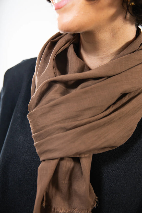 Evas Sunday Cotton Scarf - Cocoa - Stay Wild Collective  Scarf