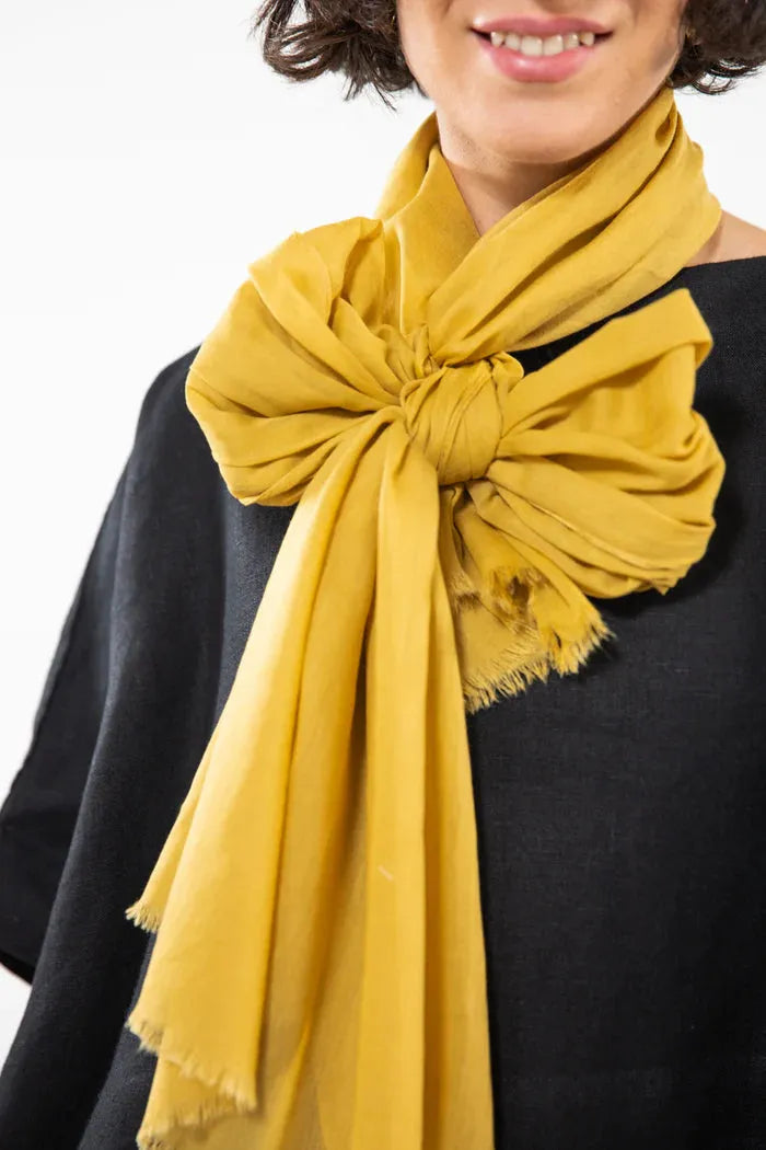 Evas Sunday Cotton Scarf - Honey - Stay Wild Collective  Scarf