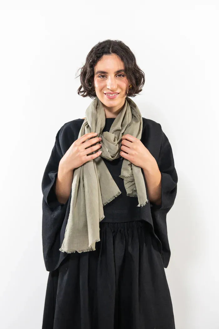 Evas Sunday Cotton Scarf - Lily Pad - Stay Wild Collective  Scarf