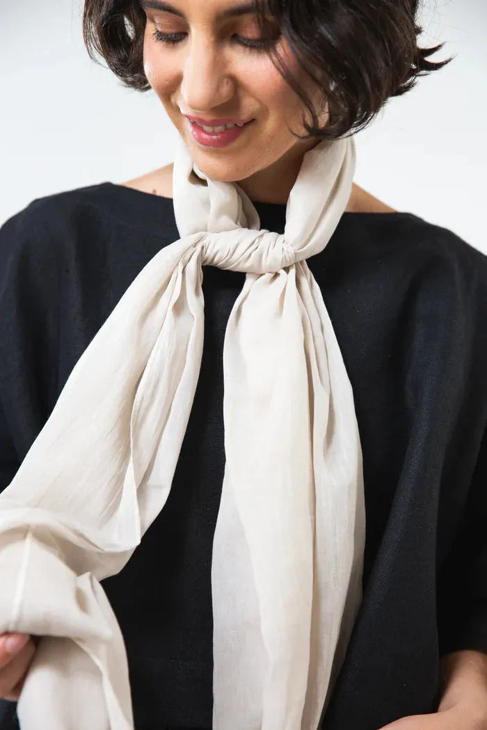 Evas Sunday Cotton Scarf - Vanilla - Stay Wild Collective  Scarf