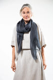 Evas Sunday Linen Gauze Scarf - Faded Ink - Stay Wild Collective  Scarf