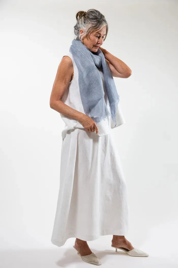 Evas Sunday Linen Gauze Scarf - Heather - Stay Wild Collective  Scarf