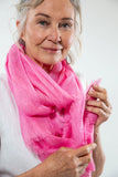 Evas Sunday Linen Gauze Scarf - Rose Blossom