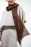 Evas Sunday Linen Gauze Scarf - Toasted Coconut