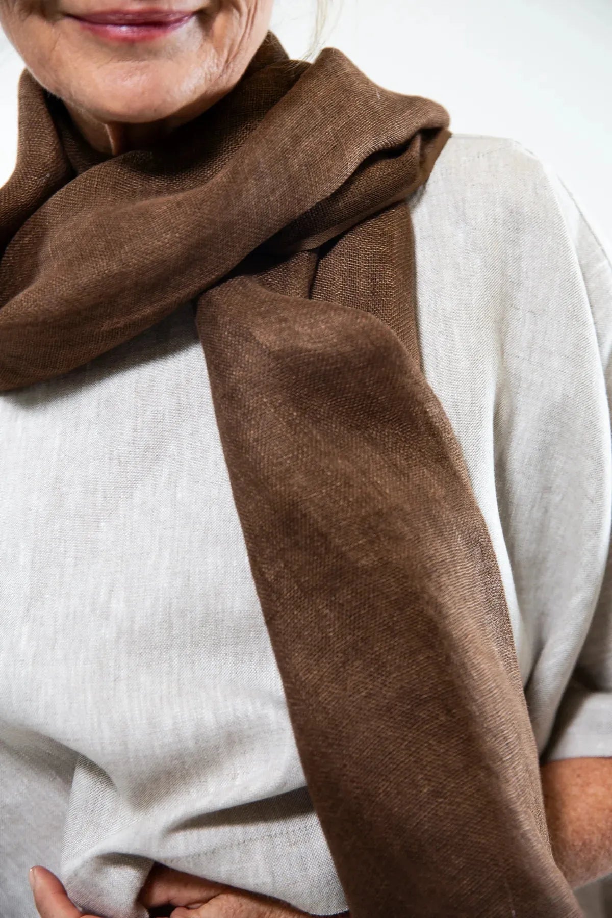 Evas Sunday Linen Gauze Scarf - Toasted Coconut - Stay Wild Collective  Scarf