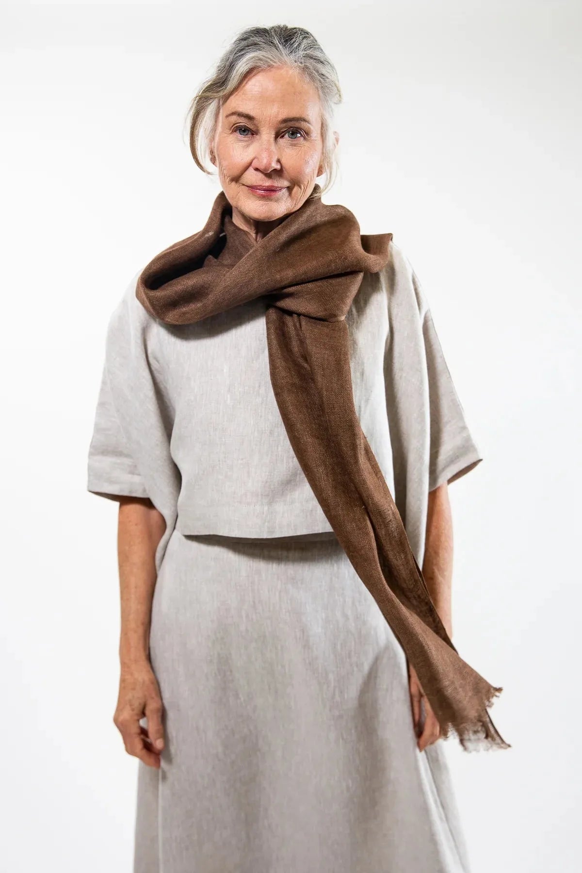 Evas Sunday Linen Gauze Scarf - Toasted Coconut - Stay Wild Collective  Scarf