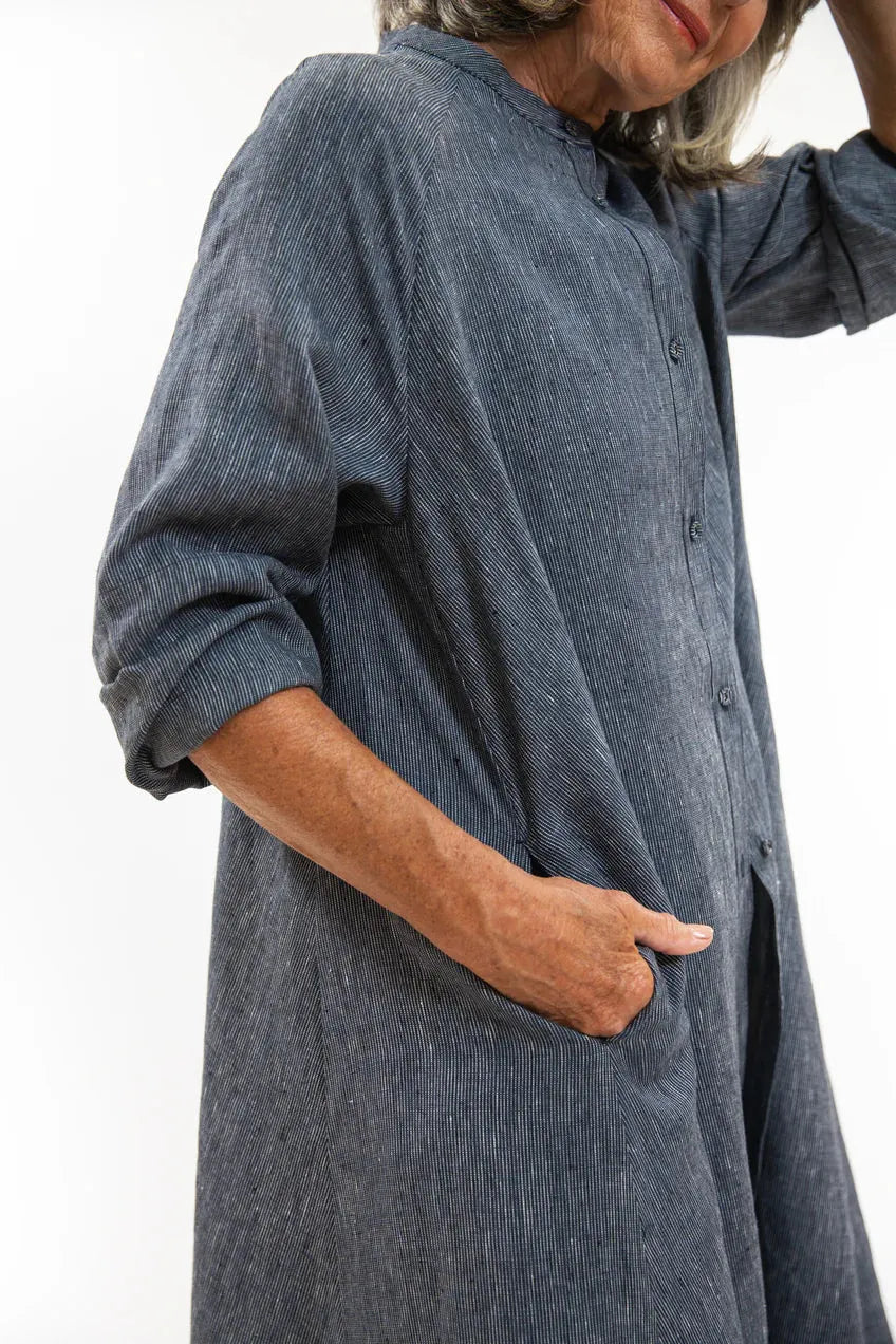 Evas Sunday Roma Jacket - Navy Pinstripe - Stay Wild Collective  Jacket