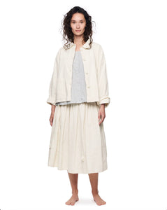 Ewa i Walla Cotton Skirt with Flowers Katrina 22264 Cream - Stay Wild Collective  skirts