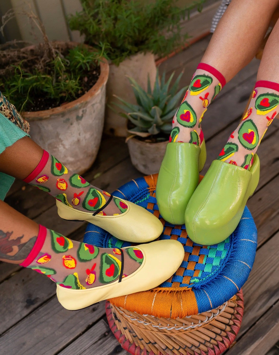 Avocado 🥑 lover sheer crew socks