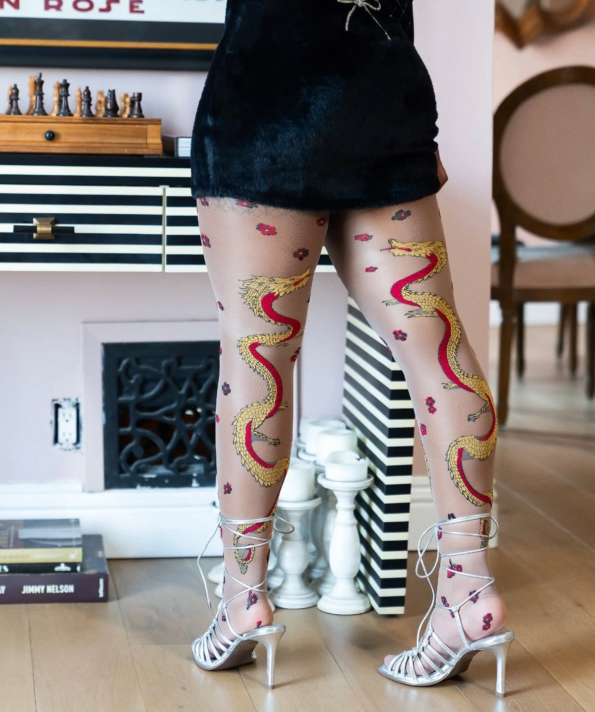 Year of the dragon sheer tights