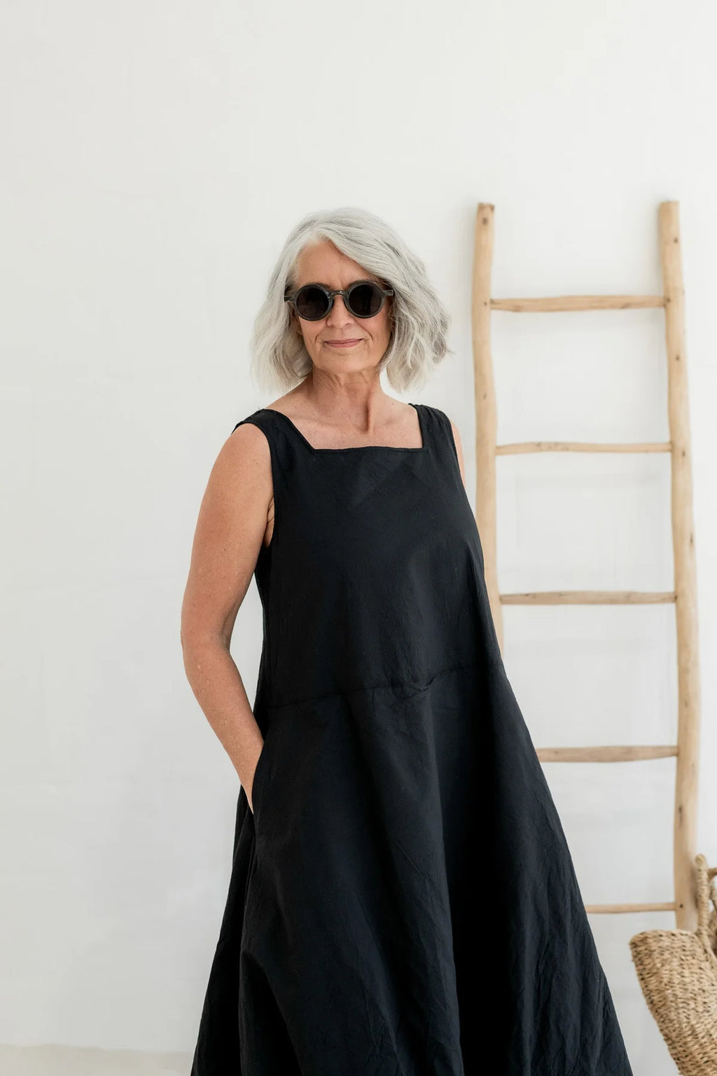 Megbydesign Fitzroy dress maxi cotton poplin